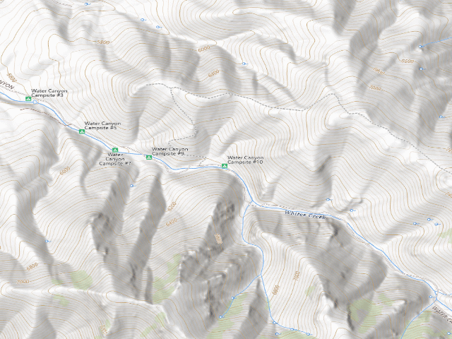 USGS topographic map of BLM public land