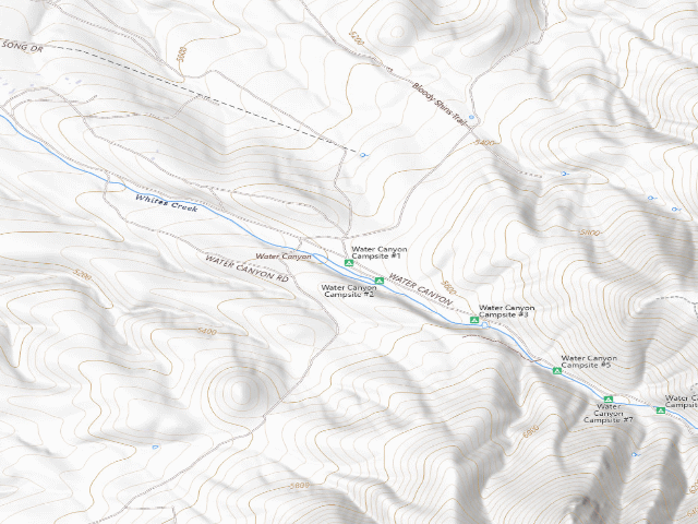 USGS topographic map of BLM public land