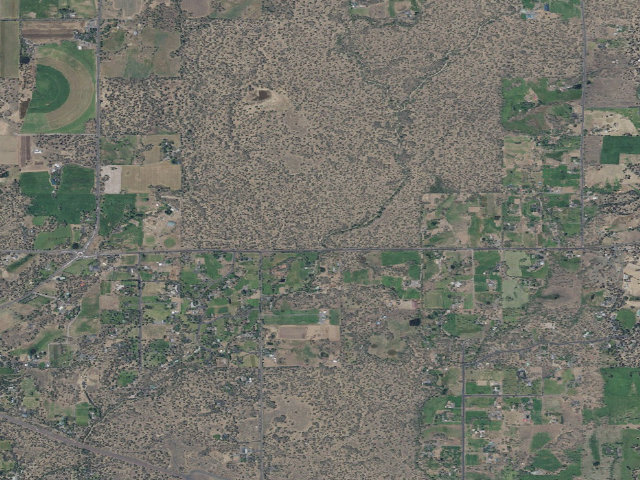 Aerial image of BLM public land