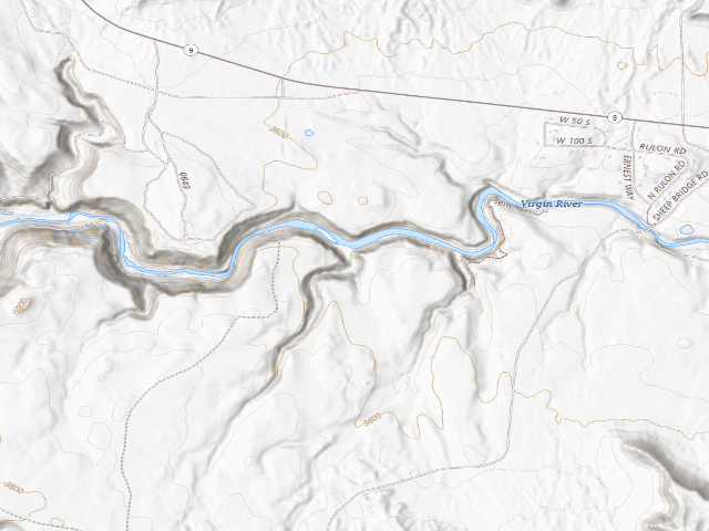 USGS topographic map of BLM public land