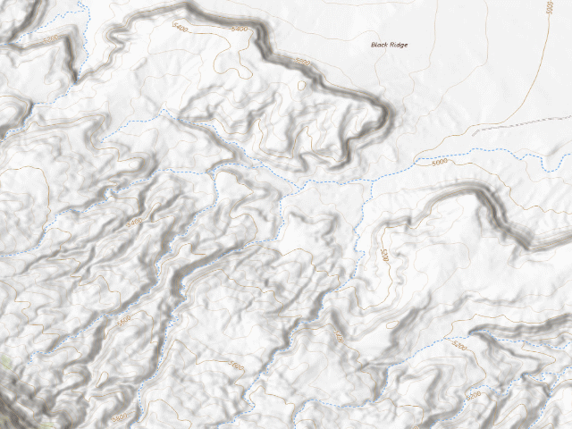 USGS topographic map of BLM public land