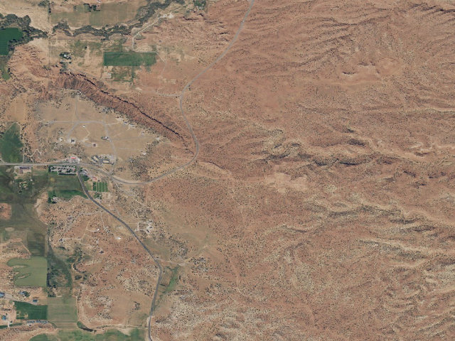 Aerial image of BLM public land