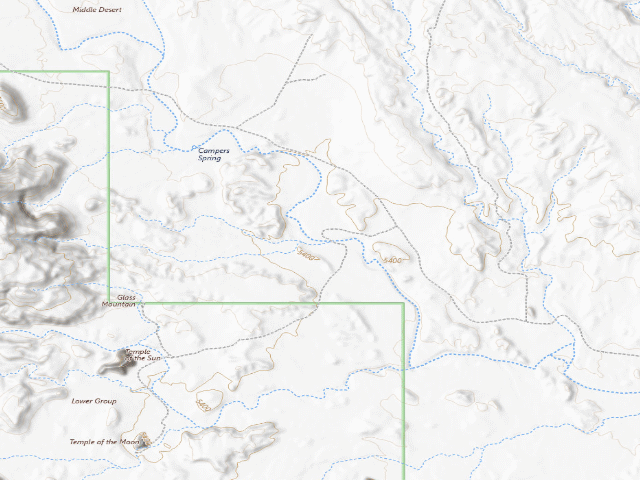 USGS topographic map of BLM public land