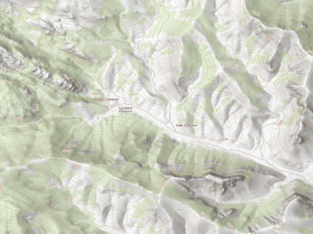 USGS topographic map of BLM public land