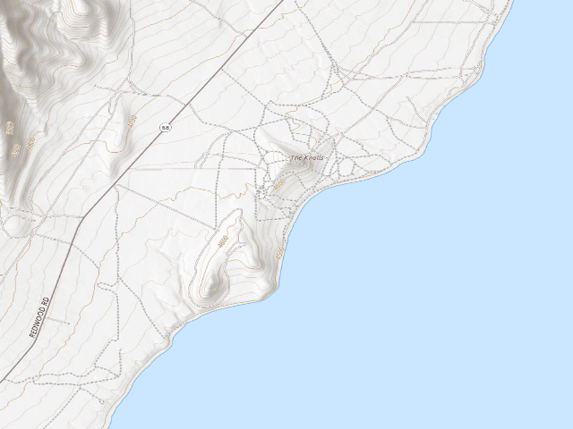 USGS topographic map of BLM public land
