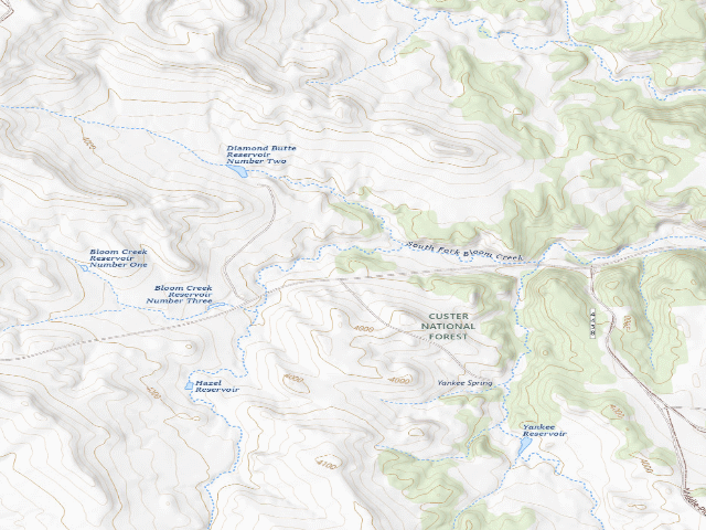 USGS topographic map of Bloom Creek Road A