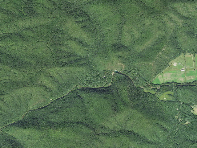 Aerial image of Blue Bend Campground