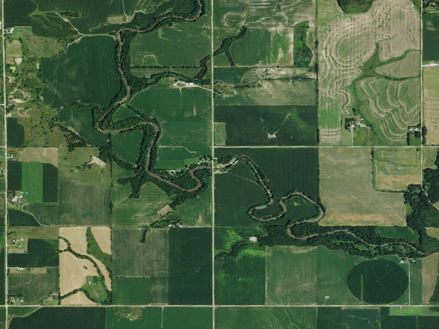 Aerial image of Blue Bluffs WMA