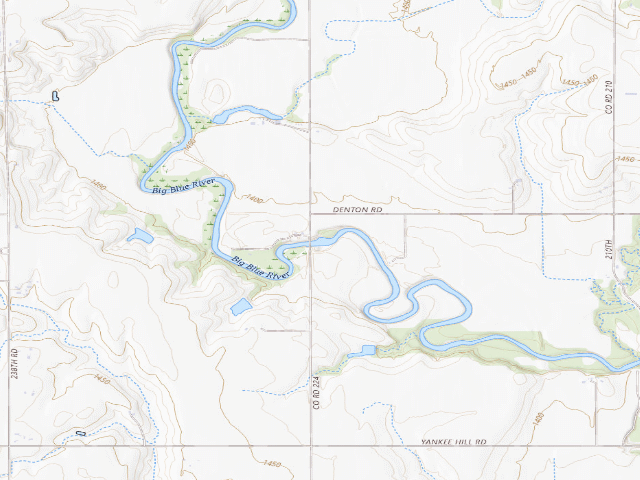 USGS topographic map of Blue Bluffs WMA