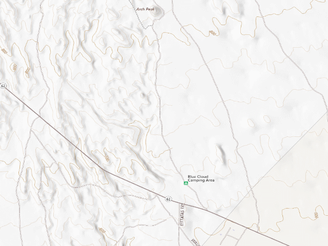 USGS topographic map of Blue Cloud Camping Area