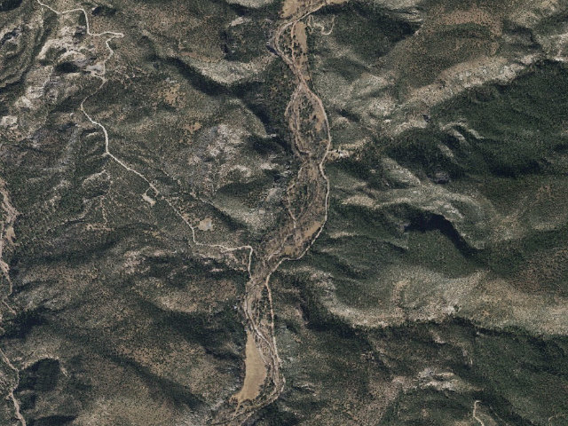 Aerial image of Blue Crossing Campground