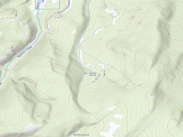 USGS topographic map of Blue Grotto Spring Cr Rd-001