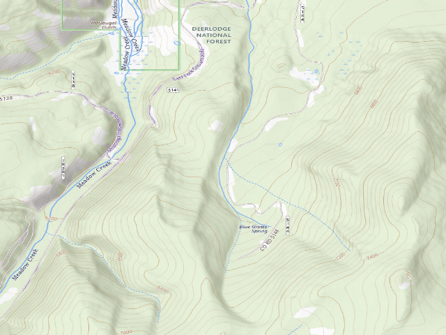 USGS topographic map of Blue Grotto Spring Cr Rd-002