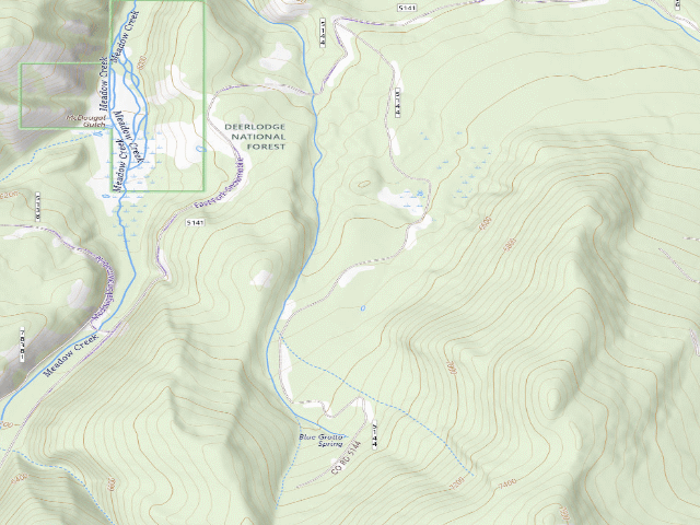 USGS topographic map of Blue Grotto Spring Cr Rd-003