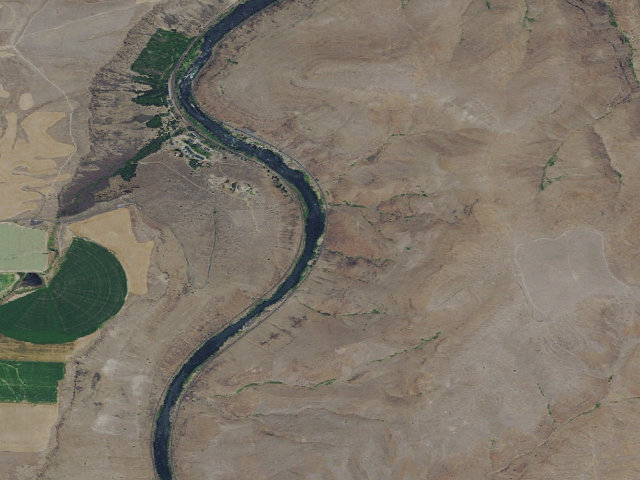Aerial image of Blue Hole Campground
