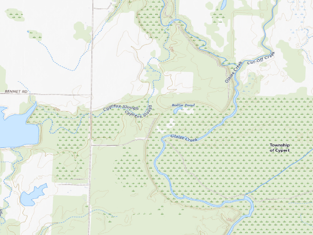 USGS topographic map of Blue Hole Camping Area