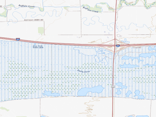 USGS topographic map of Blue Hole WMA