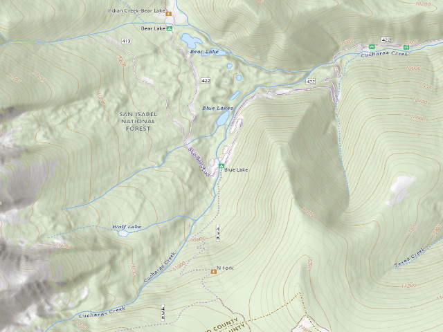 USGS topographic map of Blue Lake