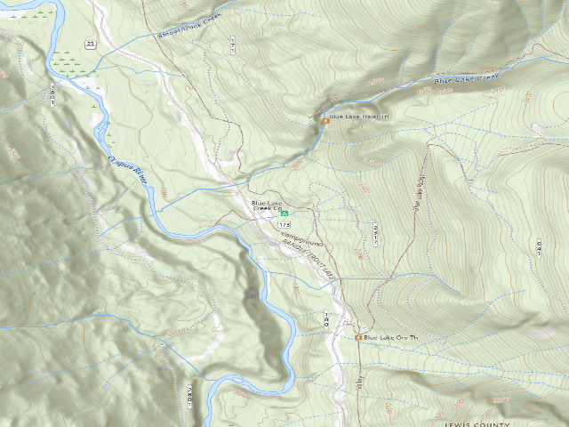 USGS topographic map of Blue Lake Creek Cg