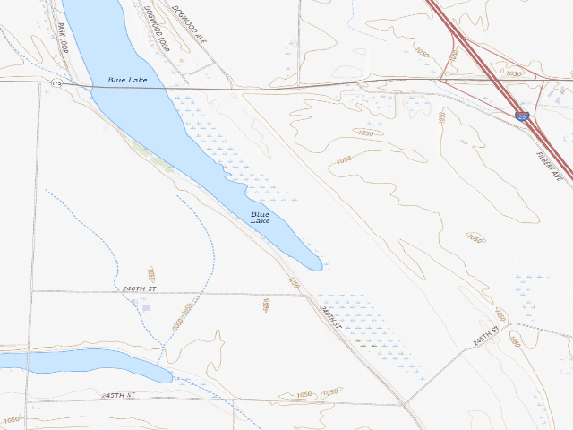 USGS topographic map of Blue Lake WMA