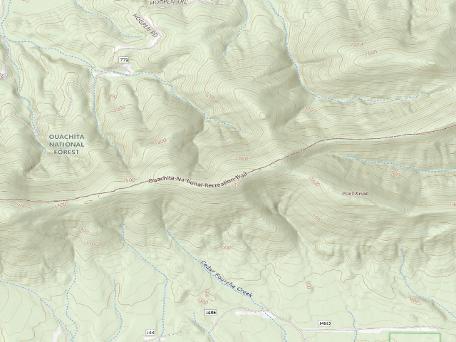 USGS topographic map of Blue Mountain Trail Shelter