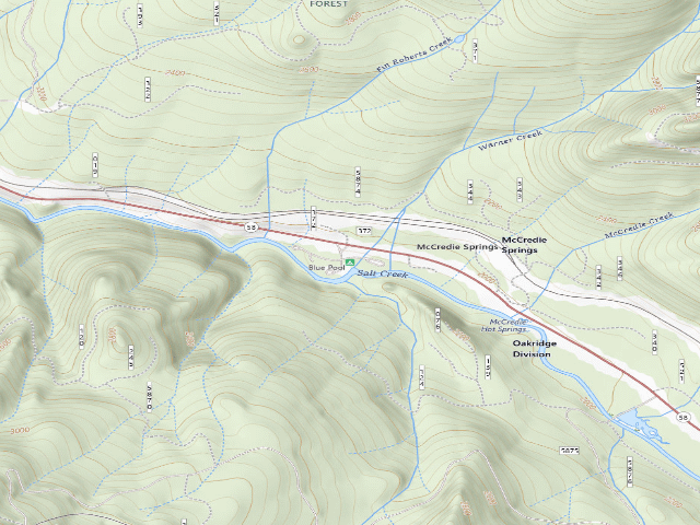 USGS topographic map of Blue Pool
