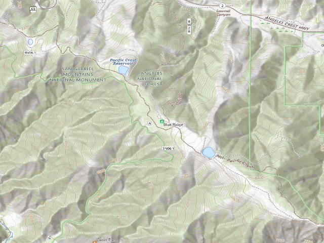 USGS topographic map of Blue Ridge