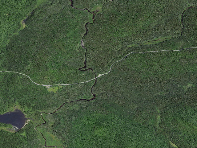 Aerial image of Blue Ridge Rd/Boreas River Campsite (Vanderwhacker Mountain Wild Forest)