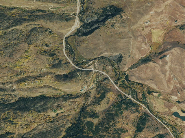 Aerial image of Blue River