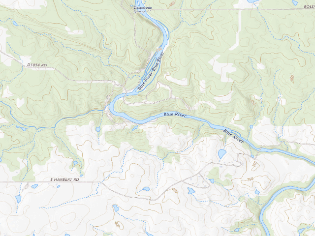 USGS topographic map of Blue River PFHA primitive camp #11