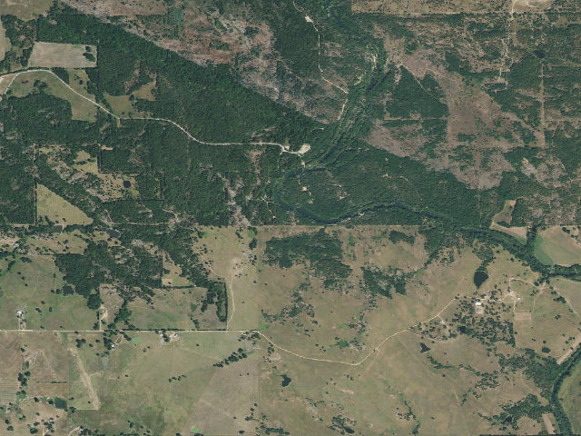 Aerial image of Blue River PFHA primitive camp #14