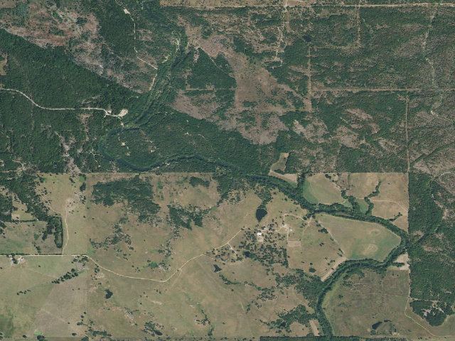 Aerial image of Blue River PFHA primitive camp #15