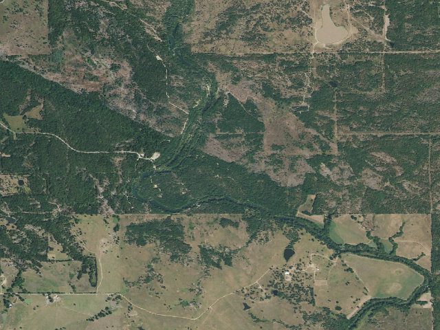 Aerial image of Blue River PFHA primitive camp #3