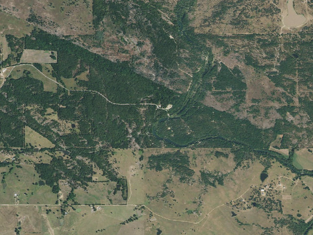 Aerial image of Blue River PFHA primitive camp #4
