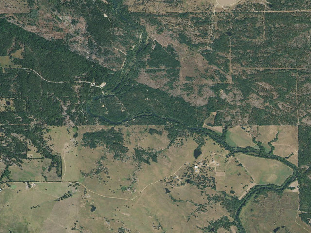 Aerial image of Blue River PFHA primitive camp #9