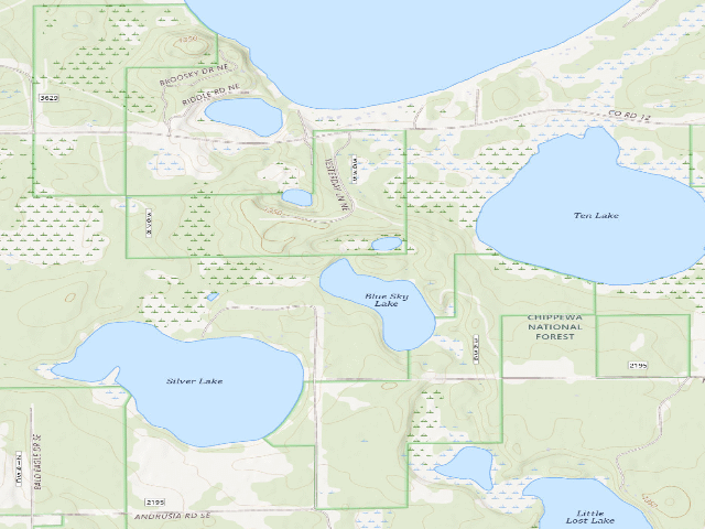 USGS topographic map of Blue Sky Lake C20
