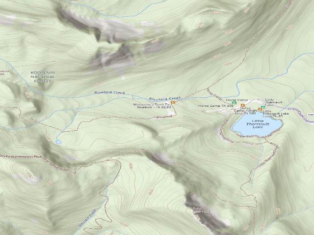 USGS topographic map of  Bluebird Tr 83-Site 1