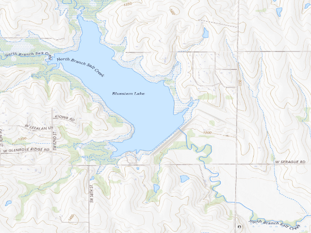 USGS topographic map of Bluestem SRA