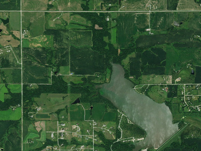 Aerial image of Bluestem WMA