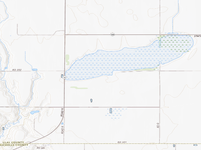 USGS topographic map of Bluewing WMA