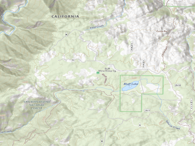 USGS topographic map of Bluff Mesa Group Campground