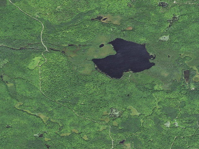 Aerial image of Bob Lake Camp