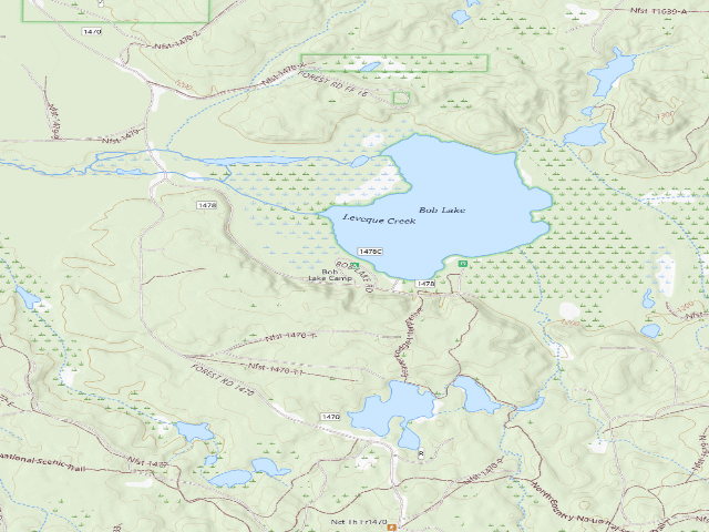USGS topographic map of Bob Lake Camp