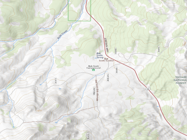USGS topographic map of Bob Scott Campground