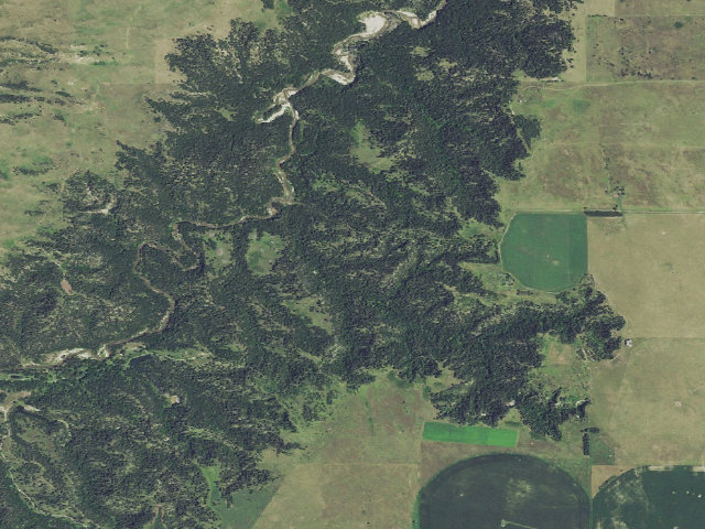Aerial image of Bobcat WMA