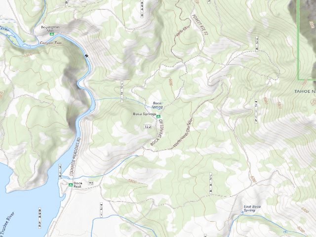 USGS topographic map of Boca Springs