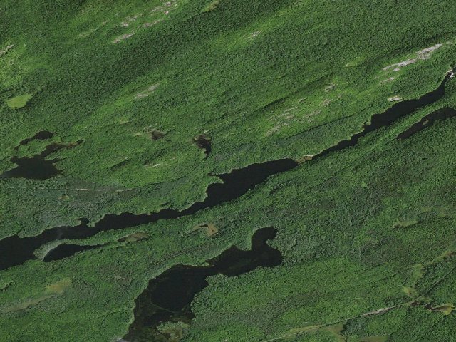 Aerial image of Bog River Flow Campsite 10 [DEC #3285] (Eastern Five Ponds Access Primitive Area)