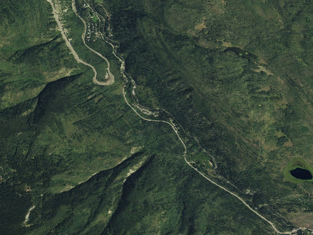 Aerial image of Bogan Flats Campground