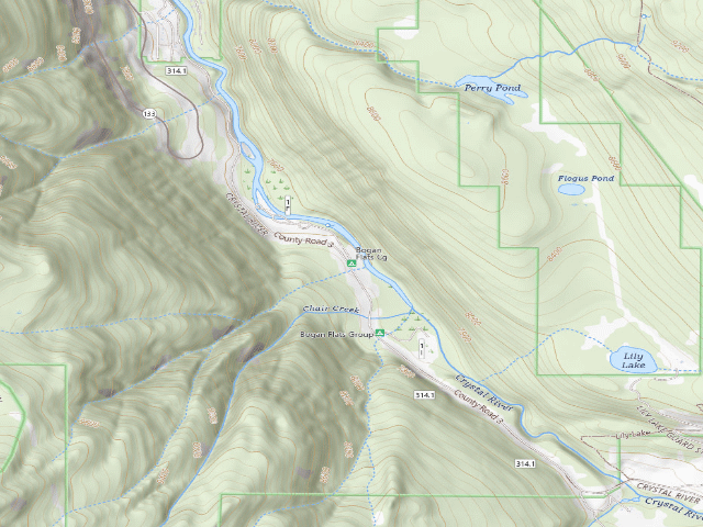 USGS topographic map of Bogan Flats Cg