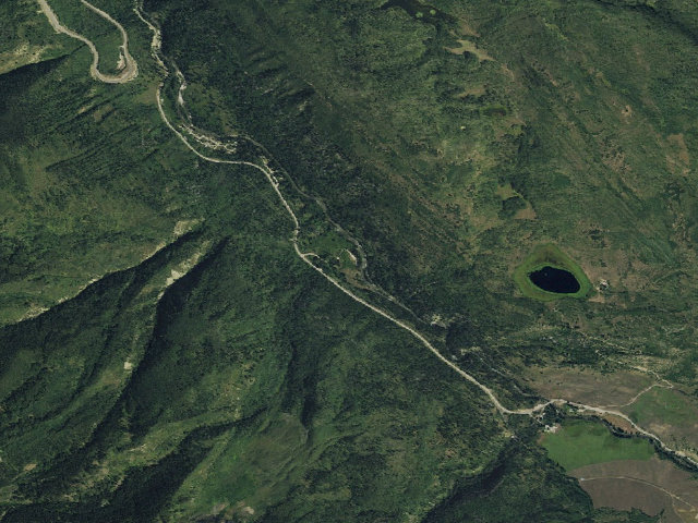 Aerial image of Bogan Flats Group Campground